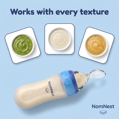 Works with every texture - purees, cereal and fruit